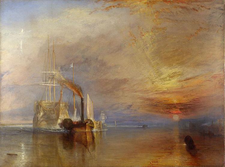 J.M.W. Turner The  Fighting Temeraire Tugged to het last berth to be Broken Up (mk09) oil painting picture